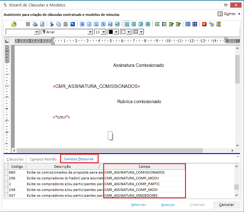 Configuração de assinaturas