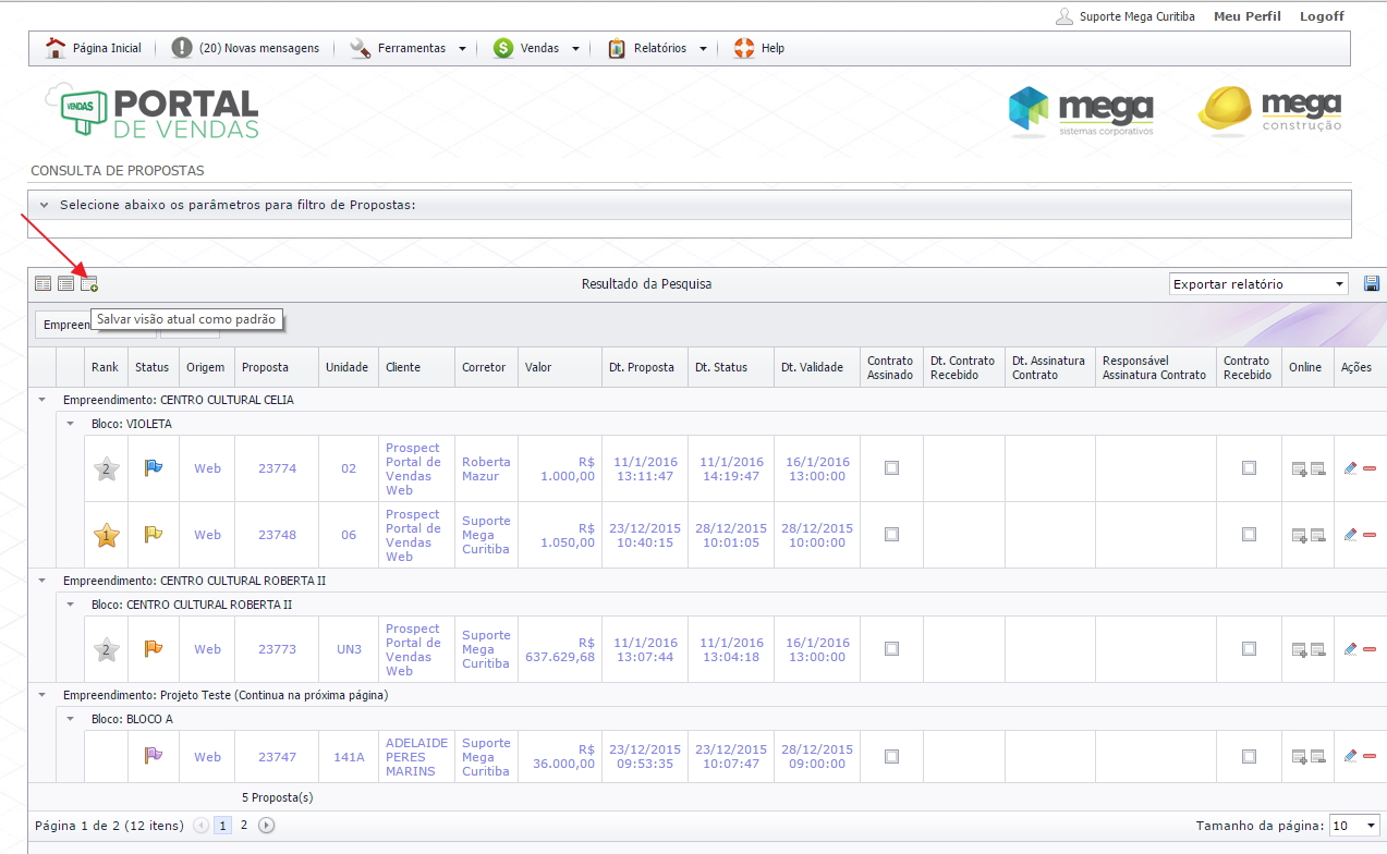 Vimob Web Como Inserir Uma Nova Coluna Na Tela De Consulta De Propostas Mega Sistemas 1223